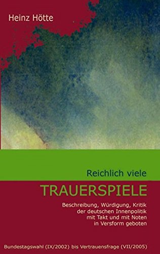 9783833435256: Reichlich viele Trauerspiele (German Edition)