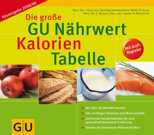 Stock image for Nhrwert-Kalorien-Tabelle Neuausgabe 2008/09, Die groe GU (GU Tabellen) for sale by medimops