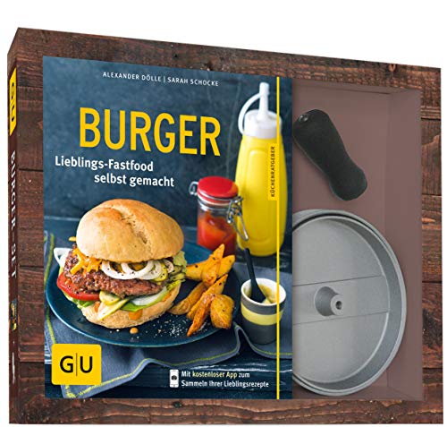 Stock image for Burger-Set: mit antihaftbeschichteter Burgerpresse aus Aluguss (GU Buch plus) for sale by medimops