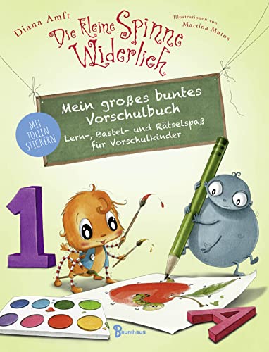 Beispielbild fr Die kleine Spinne Widerlich - Mein groes buntes Vorschulbuch: Lern-, Bastel- und Rtselspa fr Vorschulkinder. Mit Stickerbogen und vielen farbigen Illustrationen zum Verkauf von medimops