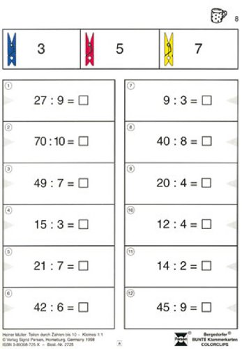 Teilen durch Zahlen bis 10 - Kleines 1 x 1: 2. bis 4. Klasse (9783834427250) by [???]