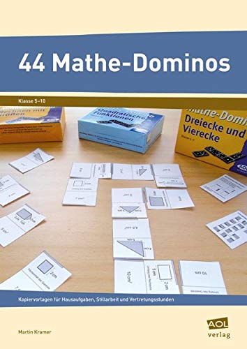 Beispielbild fr 44 Mathe-Dominos: Klasse 5-10. Kopiervorlagen fr Hausaufgaben, Stillarbeit und Vertretungsstunden zum Verkauf von medimops