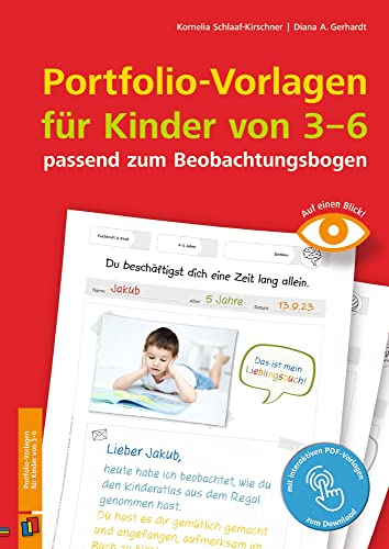 Stock image for Portfolio-Vorlagen fr Kinder von 3?6 - passend zum Beobachtungsbogen: Fr Kita und Kindergarten for sale by Revaluation Books