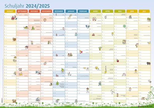 Beispielbild fr Der Schuljahres-Wandkalender 2024/2025, A1: Fr Klassenzimmer, Lehrerzimmer & Co. zum Verkauf von medimops