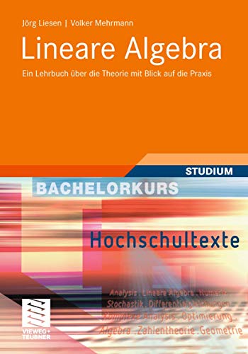 Lineare Algebra: Ein Lehrbuch über die Theorie mit Blick auf die Praxis (Bachelorkurs Mathematik) - Jörg Liesen