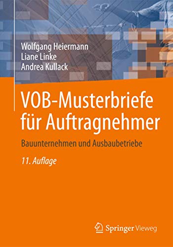 9783834802910: VOB-Musterbriefe fr Auftragnehmer: Bauunternehmen und Ausbaubetriebe (German Edition)