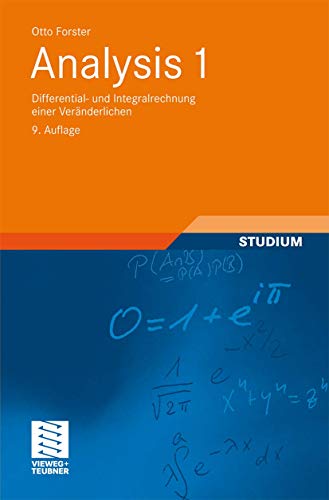 9783834803955: Analysis 1: Differential- und Integralrechnung einer Vernderlichen