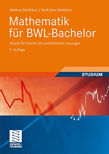 Beispielbild fr Mathematik fr BWL-Bachelor: Schritt fr Schritt mit ausfhrlichen Lsungen (Studienbcher Wirtschaftsmathematik) zum Verkauf von medimops