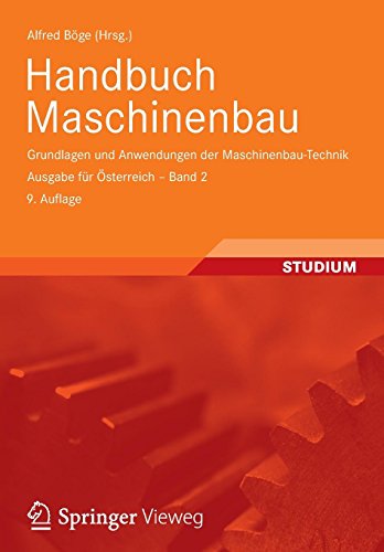 Imagen de archivo de Handbuch Maschinenbau: Grundlagen und Anwendungen der Maschinenbau-Technik. Ausgabe fr sterreich - Band 2 a la venta por medimops