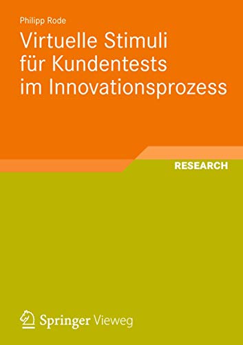 9783834823670: Virtuelle Stimuli fr Kundentests im Innovationsprozess (Schriften zur Medienproduktion, 1) (German Edition)