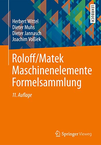 9783834825162: Roloff/Matek Maschinenelemente Formelsammlung