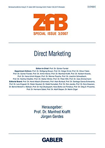 9783834907288: Direct Marketing (ZfB Special Issue) (German Edition)