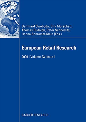 Stock image for European Retail Research: 2009 | Volume 23 Issue I for sale by Midtown Scholar Bookstore
