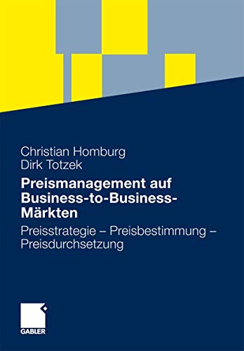 Beispielbild fr Preismanagement Auf Business-to-Business-Mrkten zum Verkauf von Blackwell's