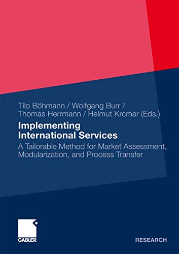 Beispielbild fr Implementing International Services: A Tailorable Method for Market Assessment, Modularization, and Process Transfer zum Verkauf von Lucky's Textbooks