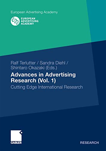 9783834921116: Advances in Advertising Research (Vol. 1): Cutting Edge International Research (European Advertising Academy)