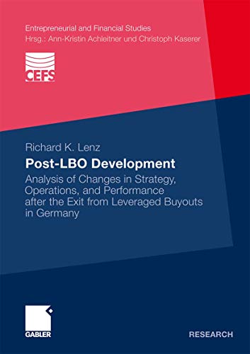 9783834921635: Post-LBO development: Analysis of Changes in Strategy, Operations, and Performance after the Exit from Leveraged Buyouts in Germany