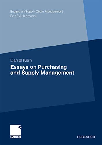 Beispielbild fr Essays on Purchasing and Supply Management zum Verkauf von Buchpark