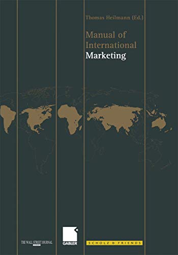 9783834946553: Manual of International Marketing.