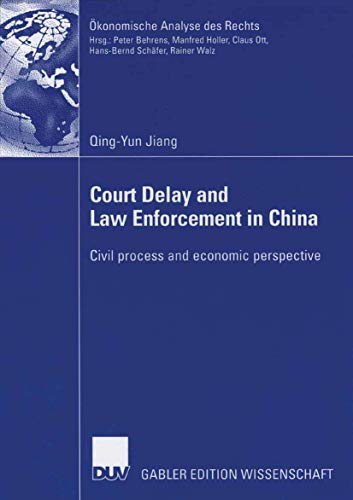 Stock image for Court Delay and Law Enforcement in China: Civil Process and Economic Perspective for sale by Chiron Media