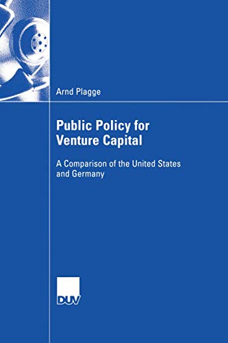 Stock image for Public Policy for Venture Capital : A Comparison of the United States and Germany for sale by Chiron Media