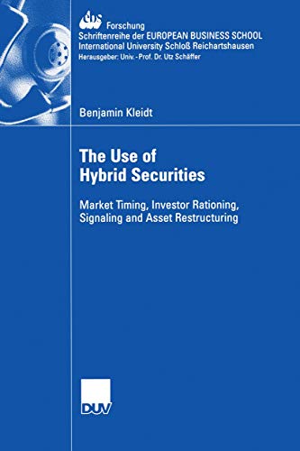 Stock image for The Use of Hybrid Securities for sale by medimops