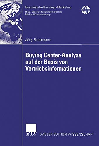 Beispielbild fr Buying Center-Analyse auf der Basis von Vertriebsinformationen zum Verkauf von Ria Christie Collections