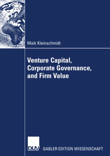 Beispielbild fr Venture Capital, Corporate Governance, and Firm Value zum Verkauf von Midtown Scholar Bookstore