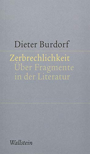 Stock image for Zerbrechlichkeit: ber Fragmente in der Literatur (Kleine Schriften zur literarischen sthetik und Hermeneutik) for sale by medimops