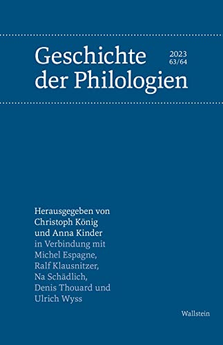 Imagen de archivo de Geschichte der Philologien a la venta por GreatBookPrices