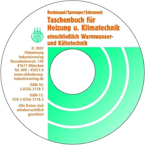 Taschenbuch f.Heizung u.Klima.,CD-ROM Einschließlich Warmwasser- und Kältetechnik - Ernst-Rudolf, Schramek