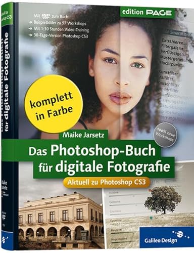 Stock image for Das Photoshop-Buch fr digitale Fotografie. Aktuell zu Photoshop CS3. 100 % neue Workshops [Gebundene Ausgabe] mit DVD von Maike Jarsetz for sale by BUCHSERVICE / ANTIQUARIAT Lars Lutzer