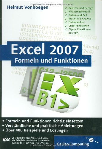 9783836210706: Excel 2007 - Formeln und Funktionen (Galileo Computing)