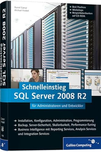 Stock image for Microsoft SQL Server 2008 R2: Schnelleinstieg fr Administratoren und Entwickler Mit CD-ROM (Galileo Computing) von Daniel Caesar und Michael R. Friebel Ob Sie den Microsoft SQL Server 2008 R2 administrieren oder sichere Anwendungen fr den Server entwickeln wollen: In diesem Schnelleinstieg erhalten Sie neben wichtigem Grundlagenwissen konkrete Anleitungen zur Lsung Ihrer beruflichen Aufgaben. Er vermittelt Ihnen leicht nachvollziehbar Schwerpunktthemen wie z. B. Server-Sicherheit, Hochverfgbarkeit und Skalierbarkeit oder Grundlagen in PowerShell, T-SQL und Scripting. Mit konsequent am professionellen Alltag orientierten Praxisworkshops wenden Sie Ihr Wissen Schritt fr Schritt direkt an. Daniel Caesar ist seit mehr als 18 Jahren selbststndig als Berater und Trainer ttig. Als zertifizierter Microsoft Trainer (MCT), Spezialist im Bereich Microsoft SQL Server und SharePoint gibt er im deutschsprachigen Raum Seminare, hlt Workshops und untersttzt viele Kunden in Projekten. Michael for sale by BUCHSERVICE / ANTIQUARIAT Lars Lutzer