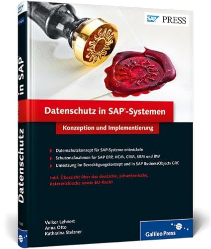 9783836216852: Datenschutz in SAP-Systemen: Konzeption und Implementierung