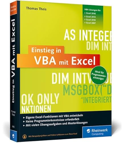 Beispielbild fr Einstieg in VBA mit Excel: Fr Microsoft Excel 2007 bis 2016 zum Verkauf von medimops
