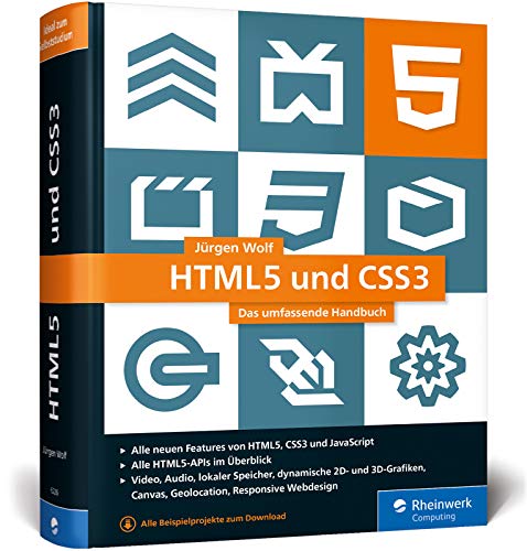 Imagen de archivo de HTML5 und CSS3: Das umfassende Handbuch zum Lernen und Nachschlagen. Inkl. JavaScript, Bootstrap, Responsive Webdesign u. v. m. a la venta por medimops