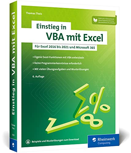 Image d'archives pour Einstieg in VBA mit Excel: Makro-Programmierung fr Excel 2013 bis 2021 und Microsoft 365 mis en vente par medimops