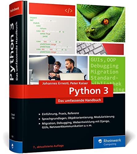 Stock image for Python 3: Das umfassende Handbuch: ber 1.000 Seiten Sprachgrundlagen, OOP und Beispielprogramme for sale by Revaluation Books