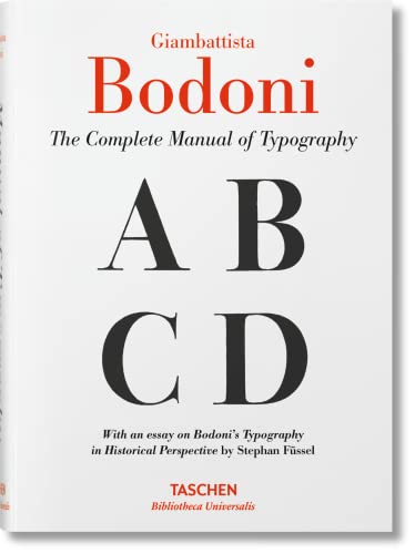 9783836520362: Giambattista Bodoni. The Complete Manual of Typography