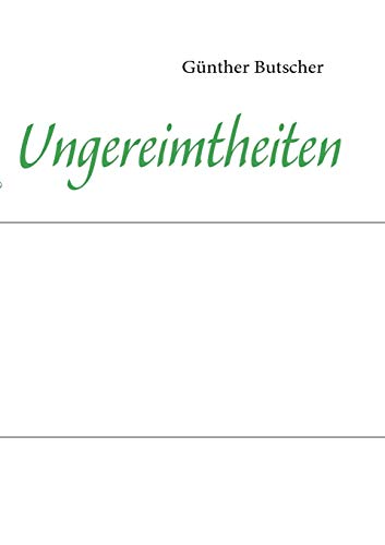 Beispielbild fr Ungereimtheiten (German Edition) zum Verkauf von Lucky's Textbooks