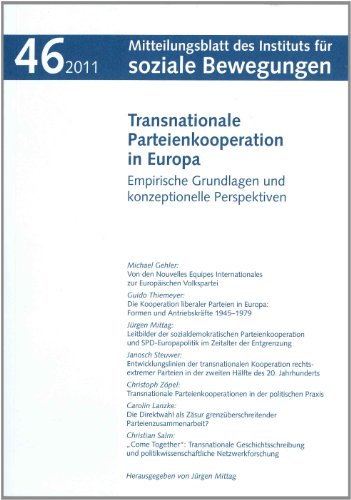 Imagen de archivo de Transnationale Parteienkooperation in Europa a la venta por medimops