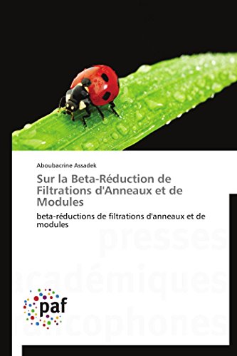 Stock image for Sur la Beta-Rduction de Filtrations d'Anneaux et de Modules: beta-rductions de filtrations d'anneaux et de modules (Omn.Pres.Franc.) (French Edition) for sale by Lucky's Textbooks