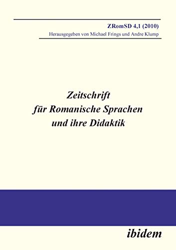 Beispielbild fr Zeitschrift fr Romanische Sprachen und ihre Didaktik. Heft 4.1 zum Verkauf von Blackwell's