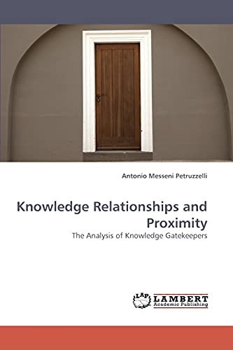 Stock image for Knowledge Relationships and Proximity for sale by Chiron Media