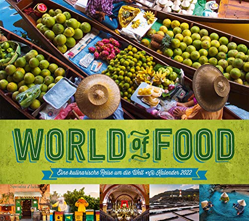 9783838422138: World of Food Kalender 2022, Wandkalender im Querformat (54x48 cm) - Kulinarischer Lifestyle-Kalender