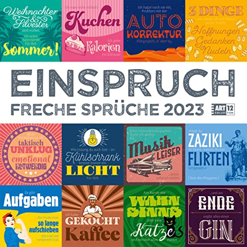 Beispielbild fr Einspruch 2023, Wandkalender / Broschrenkalender im Hochformat (aufgeklappt 30x60 cm) - Sprche-Kalender mit Monatskalendarium zum Eintragen zum Verkauf von medimops