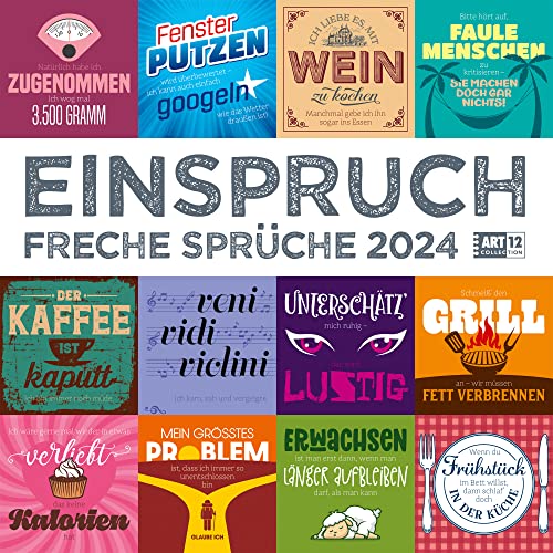 Beispielbild fr Einspruch 2024, Wandkalender / Broschrenkalender im Hochformat (aufgeklappt 30x60 cm) - Geschenk-Kalender mit Monatskalendarium zum Eintragen zum Verkauf von medimops