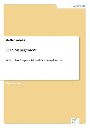 9783838616469: Lean Management: Anstze, Problempotentiale und Gestaltungshinweise