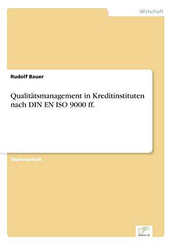 9783838637440: Qualittsmanagement in Kreditinstituten nach DIN EN ISO 9000 ff.